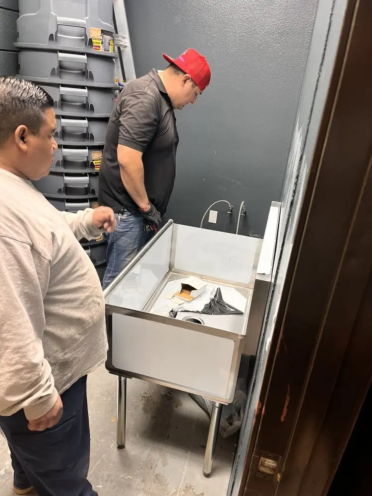 Commercial plumbing and sink installation in Eckington